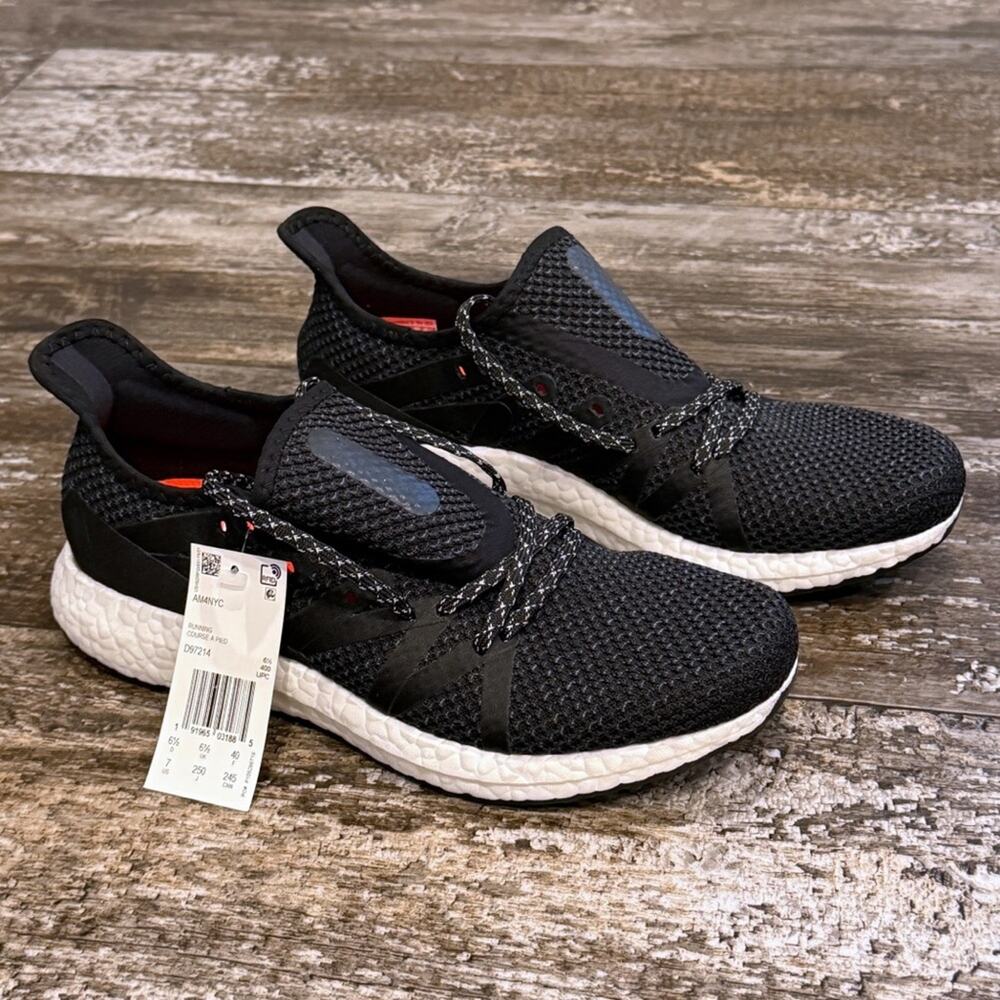 Adidas Speedfactory AM4NYC Shoes Mens Size 7‎ Sneakers Black Running D97214 NIB